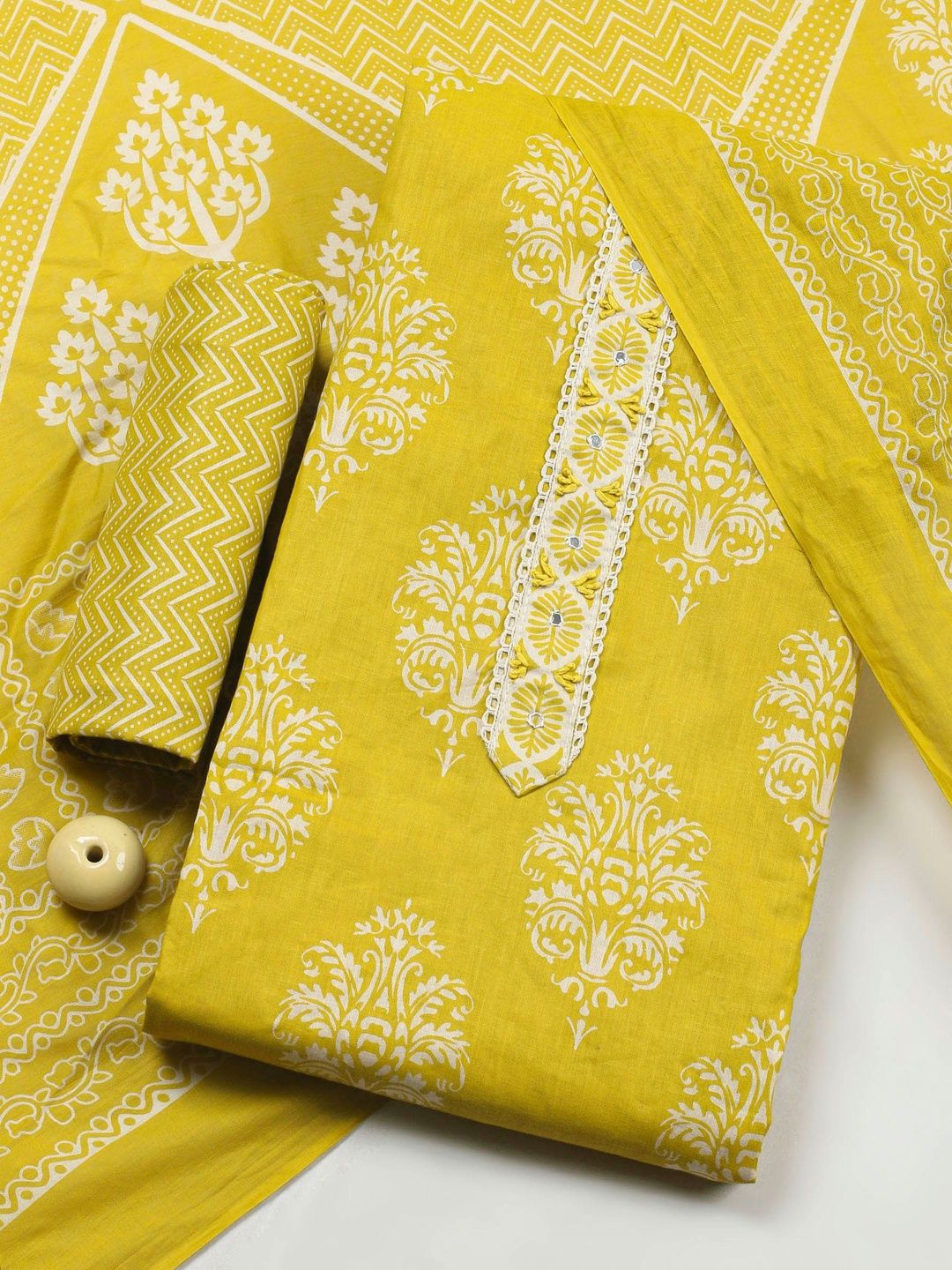 Meena Bazaar Printed Unstitched Dress Material