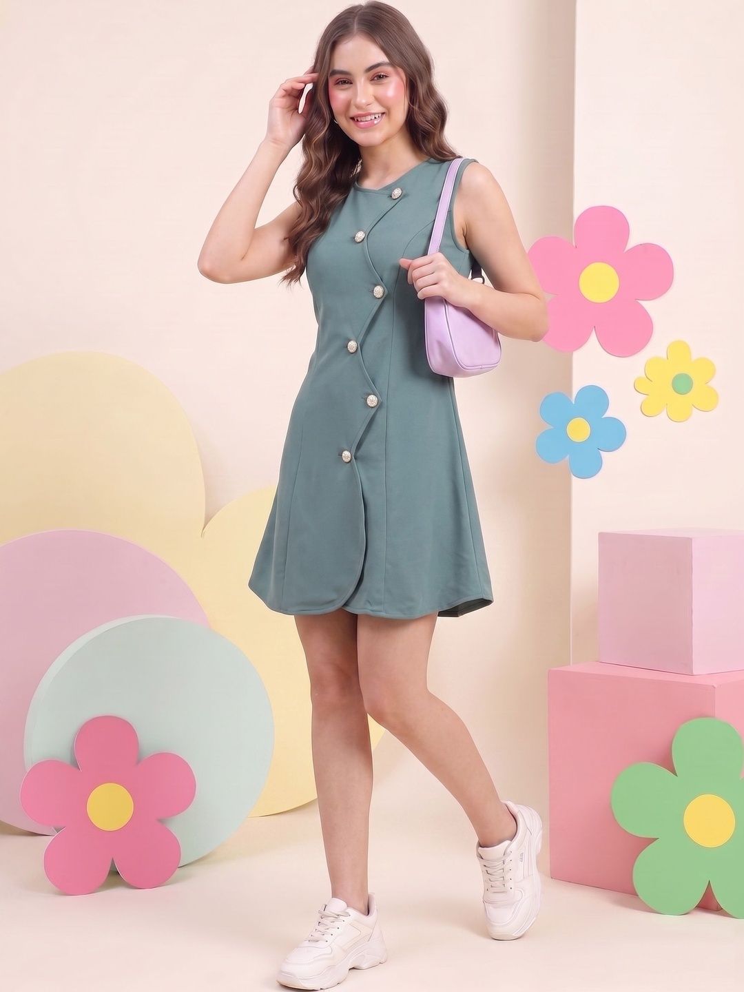 JAKANARY JAKANARY Crepe A-Line Dress