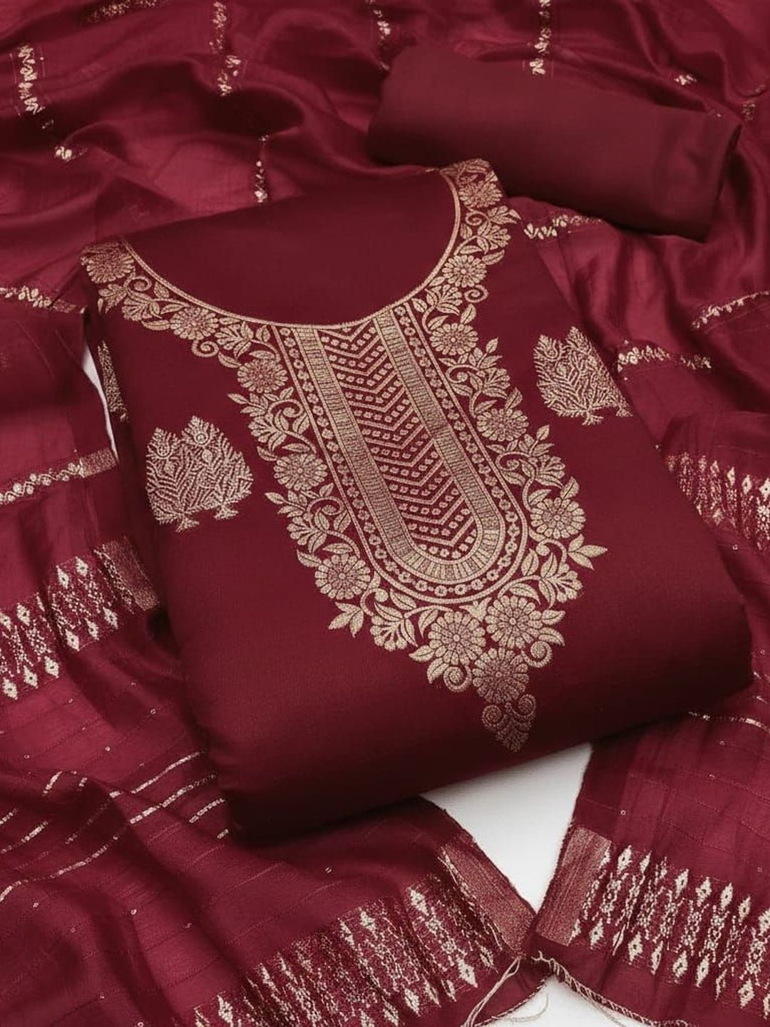 Dhaaga Ghar Art Silk Unstitched Dress Material