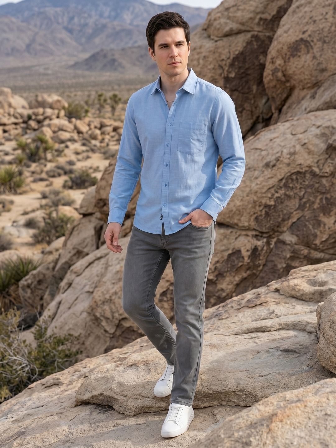 Roadster Men Classic Solid Casual Shirt