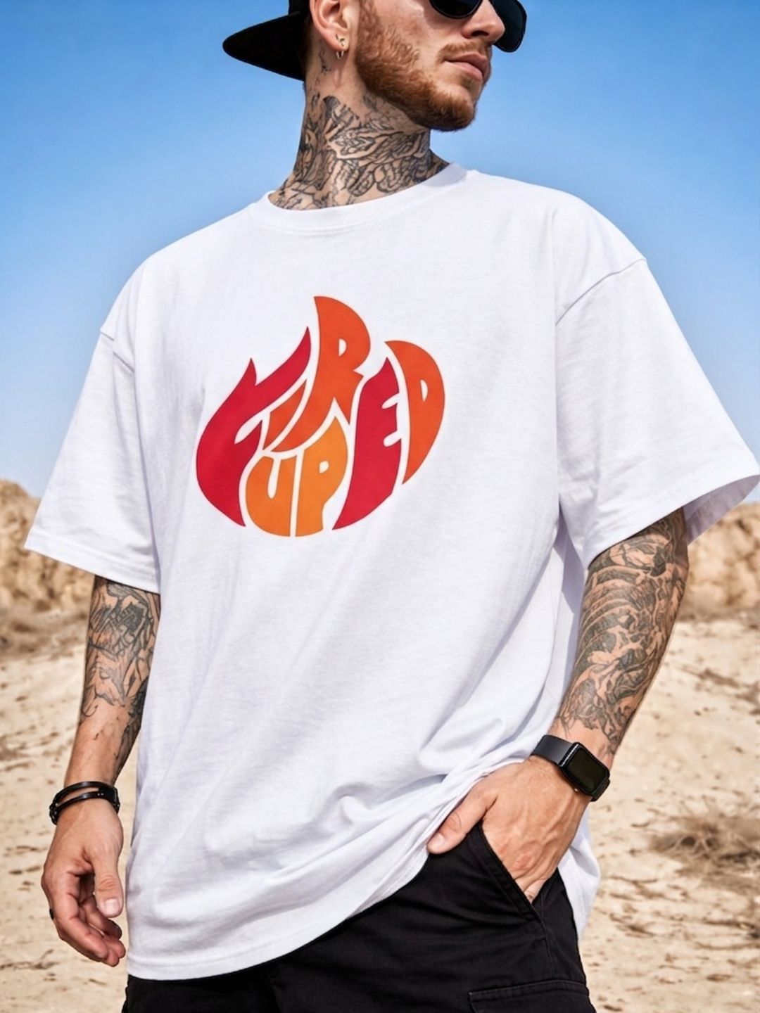 PATOIS Men Typography Printed T-shirt