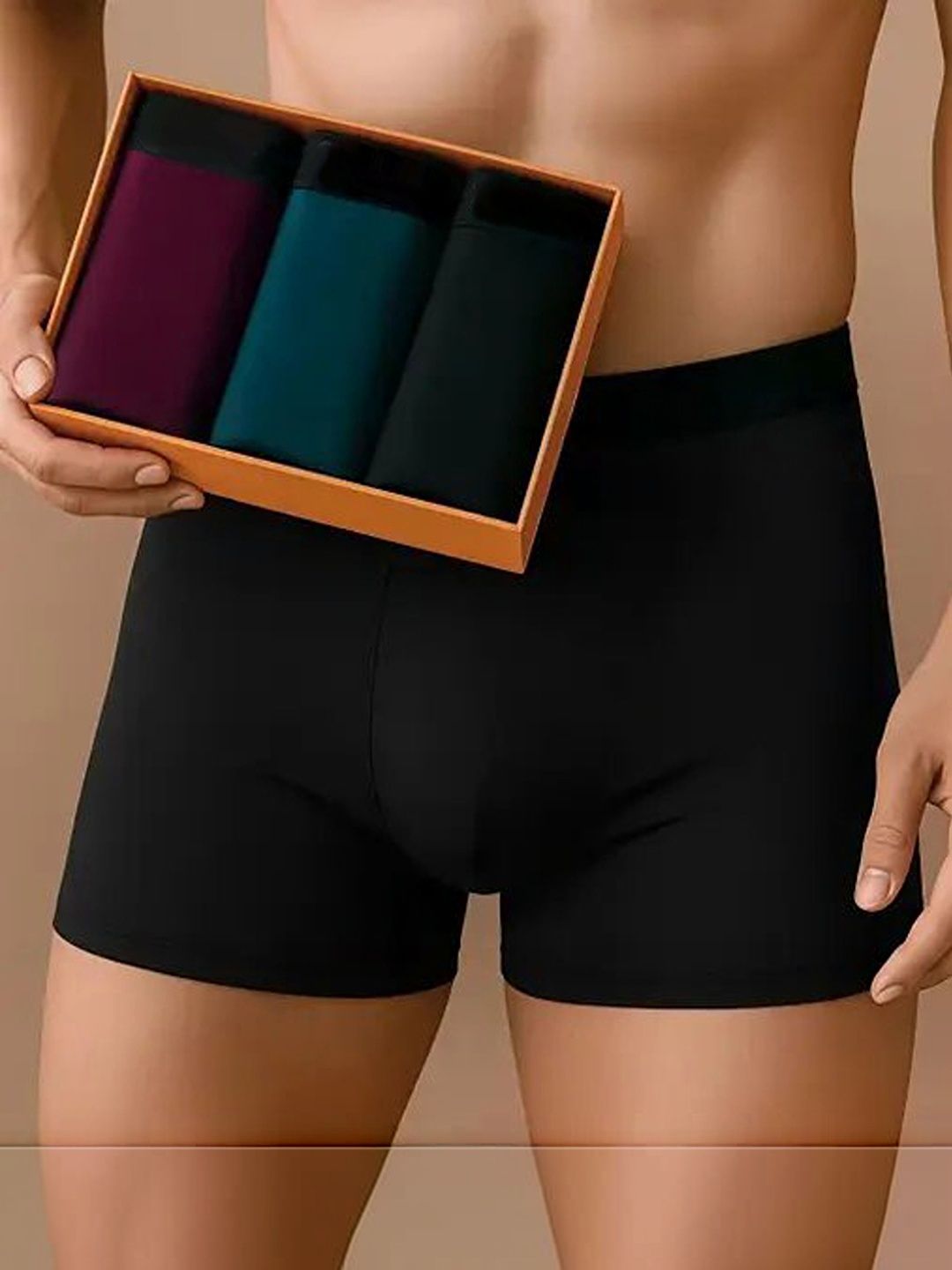 The Boring Company Men Pack of 4 Assorted Boxer-Style Briefs