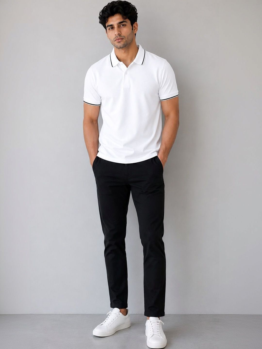 RG INDIVA Men Polo Collar T-shirt