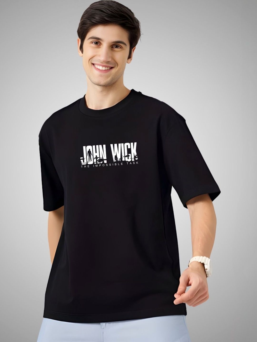 INDIKNIT Men Typography Printed T-shirt