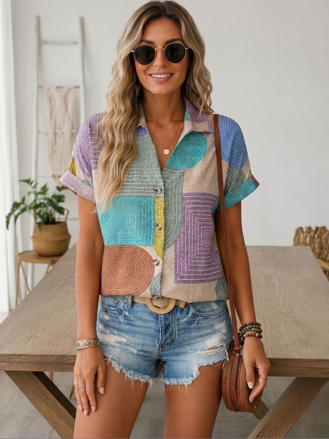GUFRINA Geometric Print Top