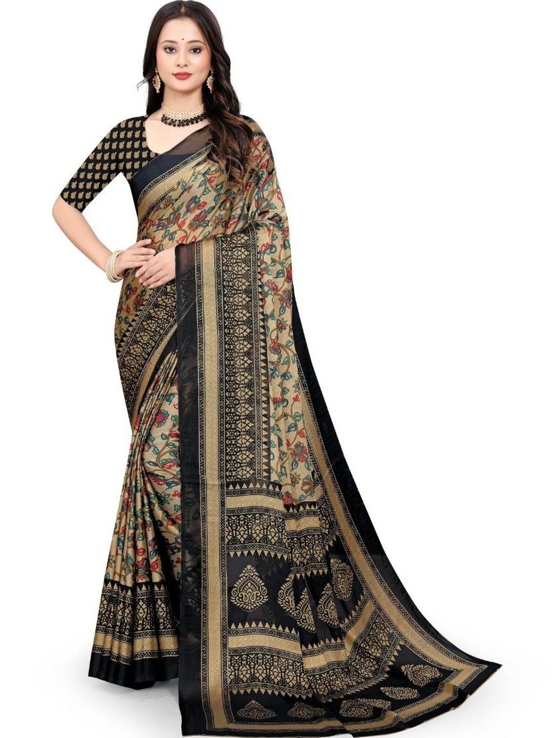 pvssaree Floral Pure Chiffon Saree