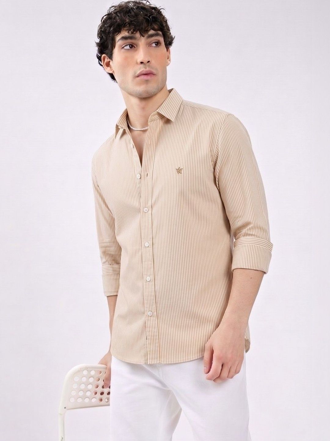 VELKYNOX Men Comfort Striped Casual Shirt
