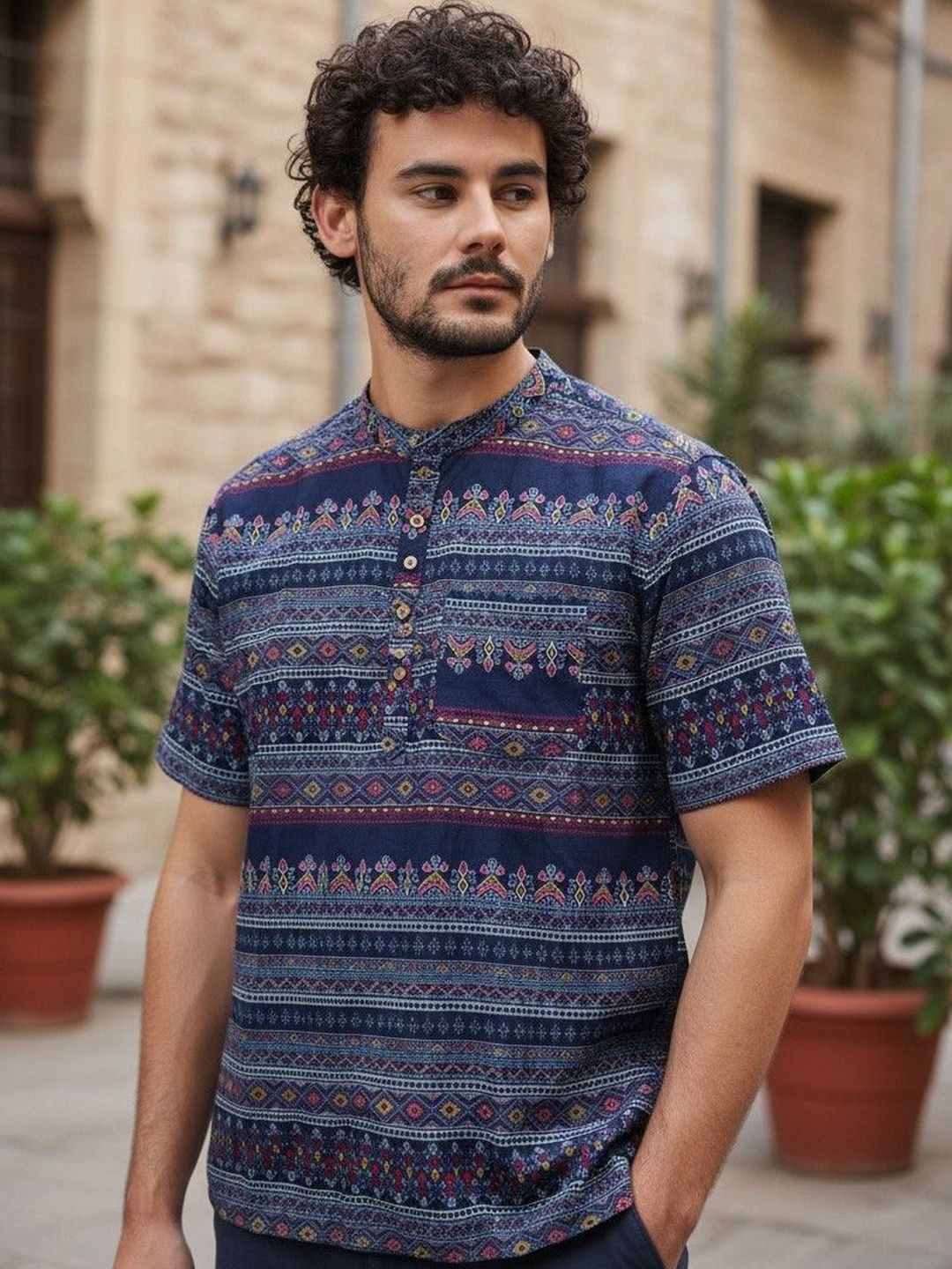 Cot'N Soft Cot'N Soft Men Ethnic Motifs Printed Indie Prints Kurta