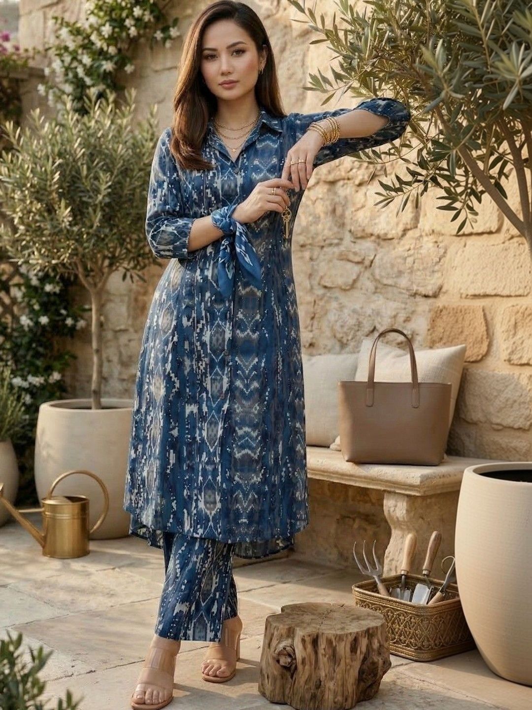 LIAPARO Women Printed Trousers