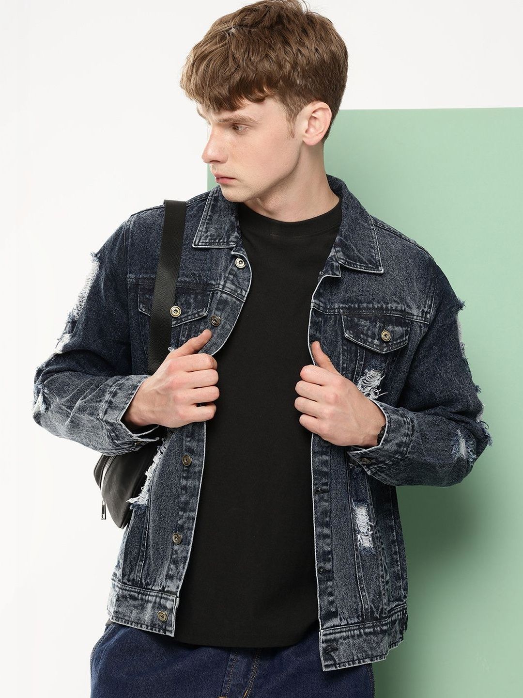 Kaali Peeli Kaali Peeli Men Washed Denim Jacket