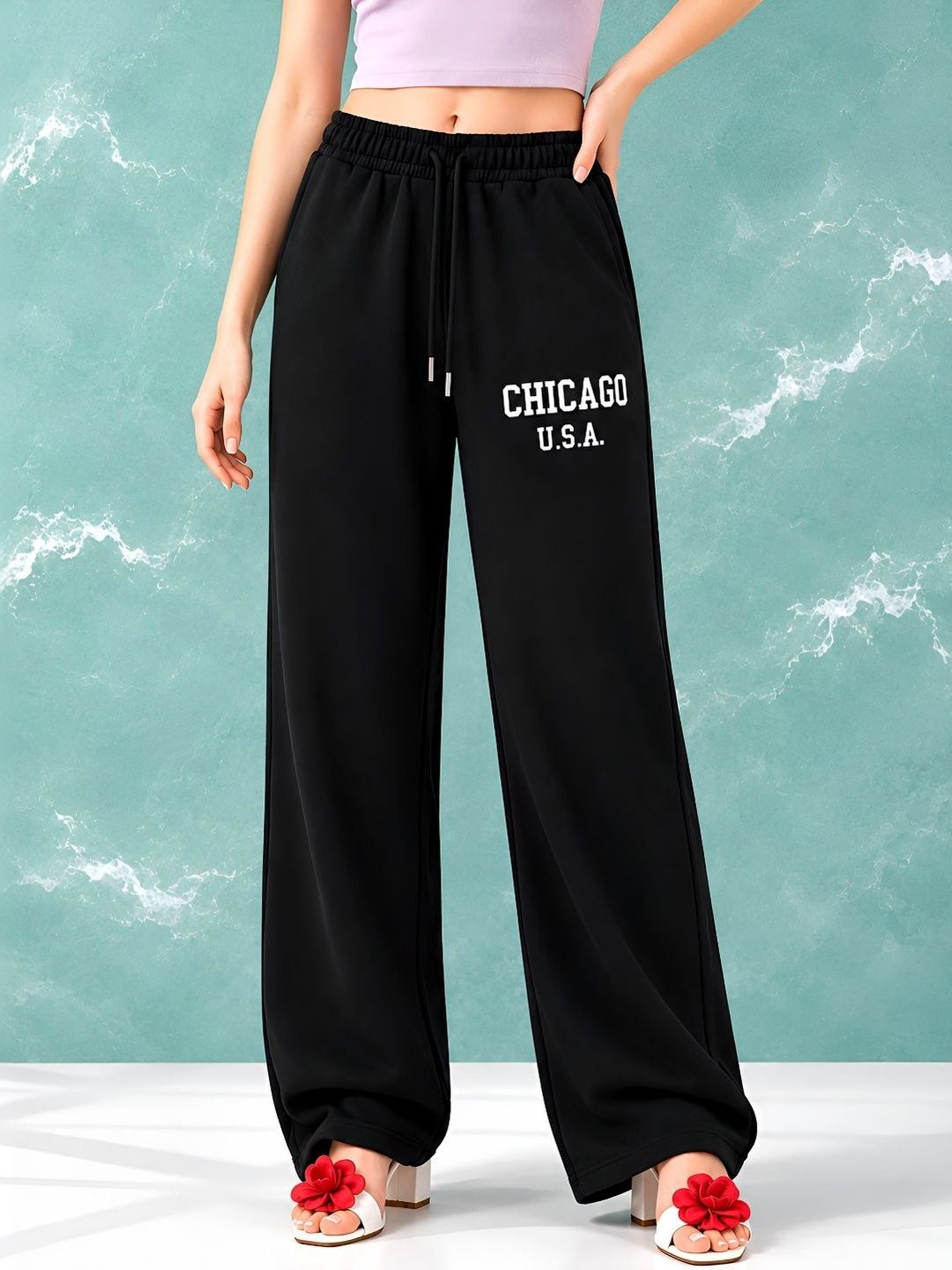 Moda Rapido Women Printed Easy Wash Trousers