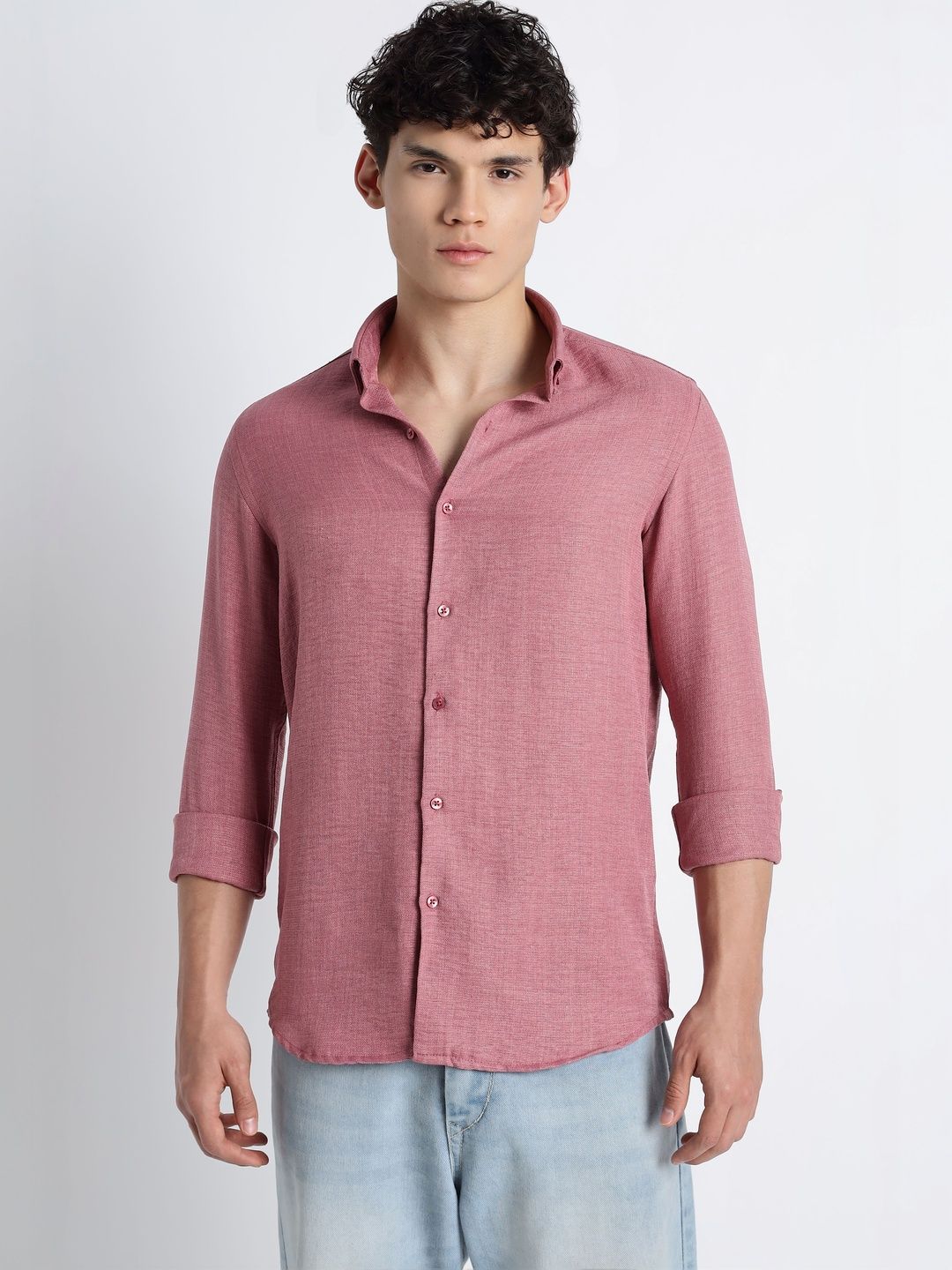 NEVER NEUD Men Classic Slim Fit Casual Shirt