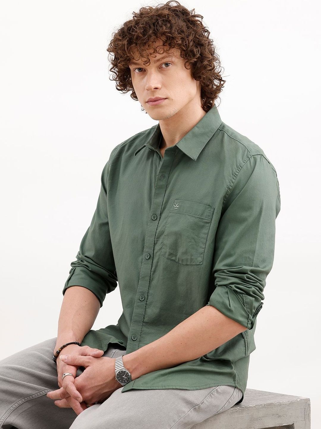WROGN Men Slim Fit Casual Shirt