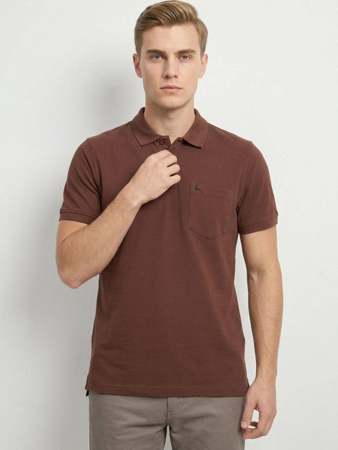 Parx Parx Men Polo Collar Pure Cotton Pockets T-shirt