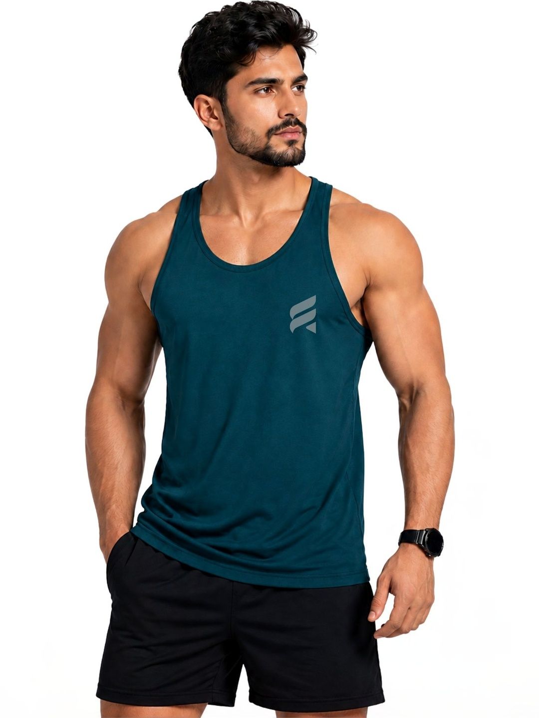 3Colors Printed Gym Vest