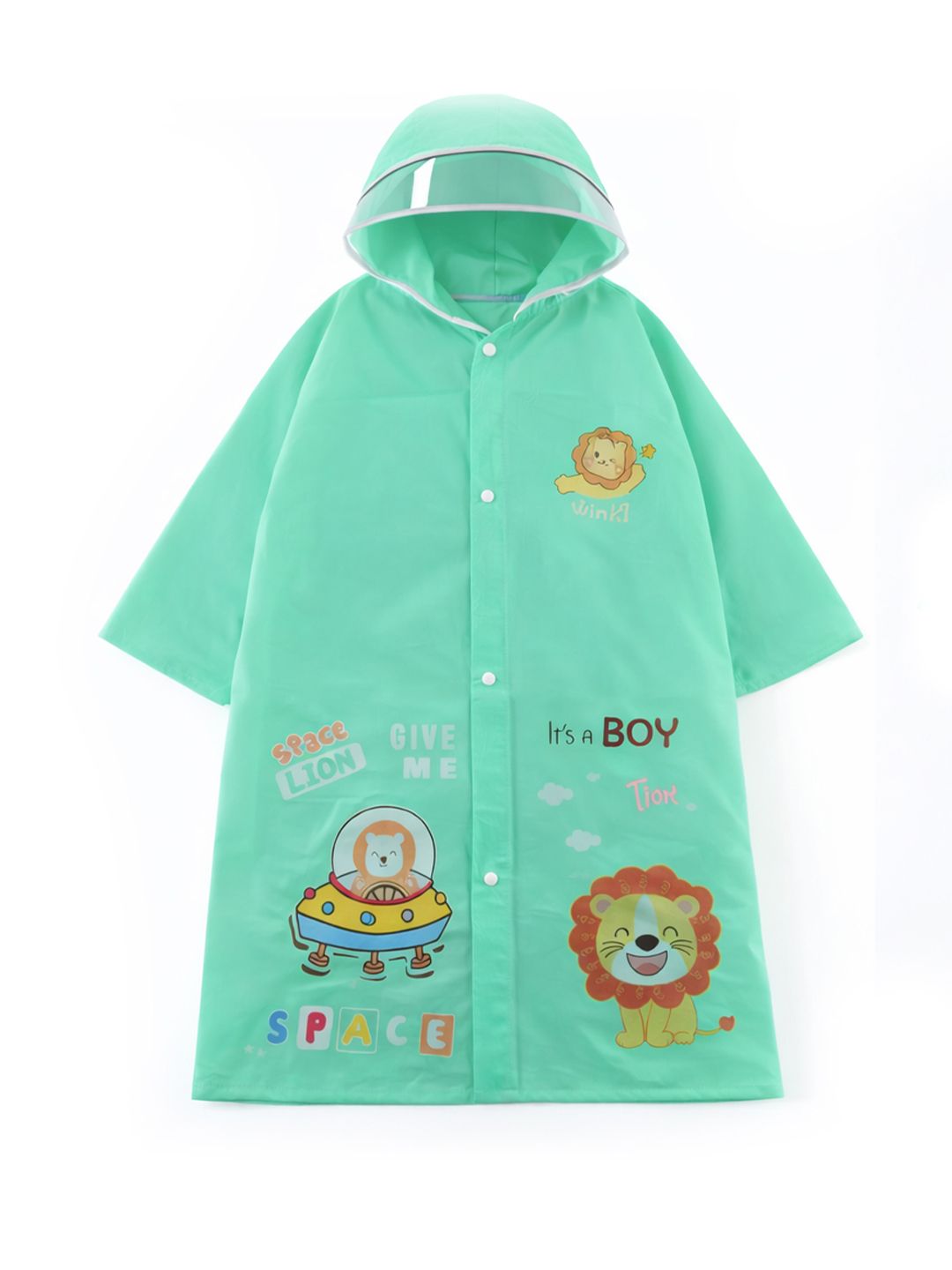 Bold N Elegant Printed Hooded Rain Jacket