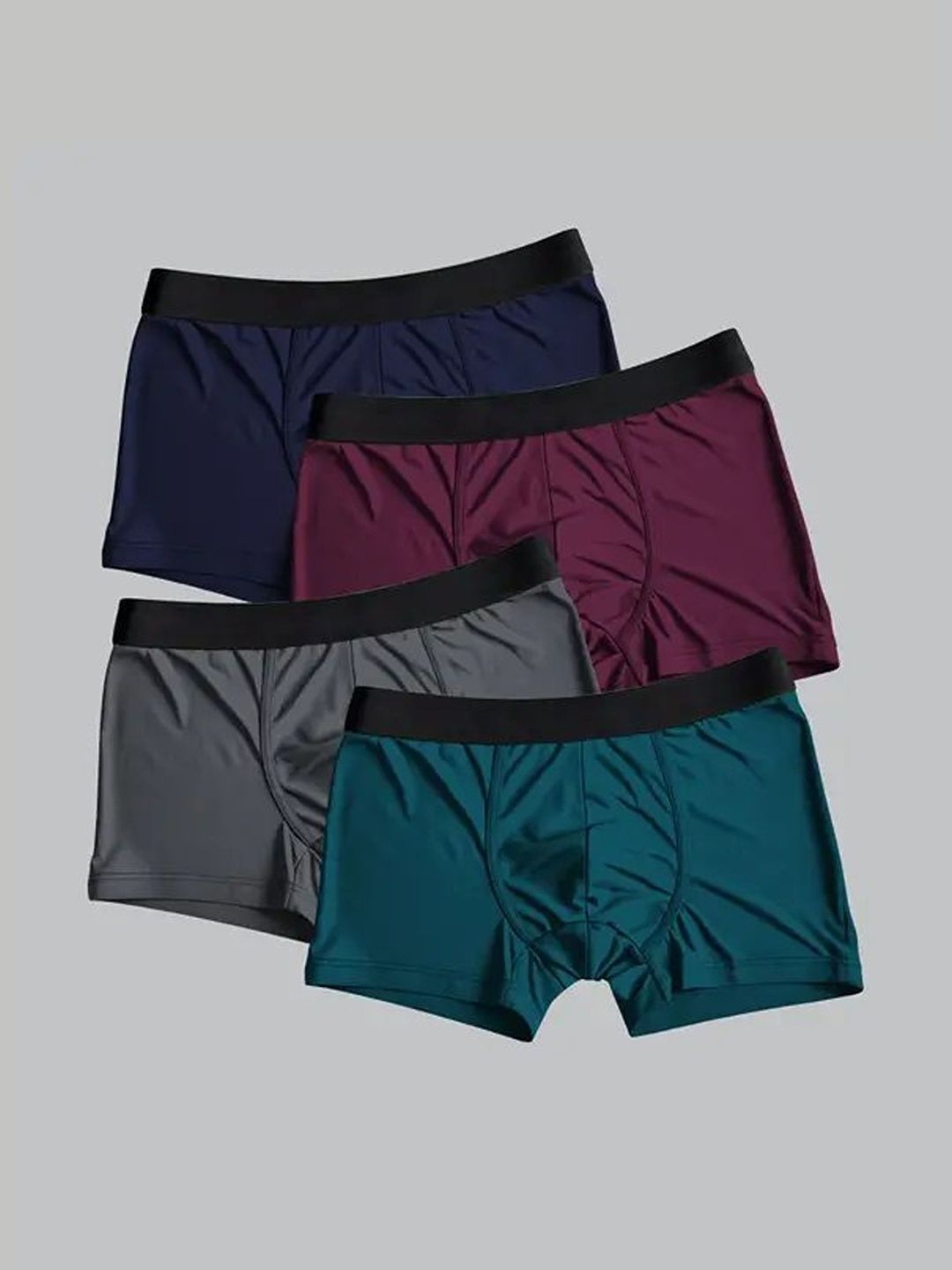 The Boring Company Men Pack of 4 Assorted Boxer-Style Briefs