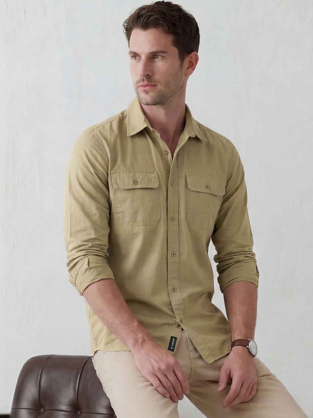 WROGN Men Slim Fit Casual Shirt