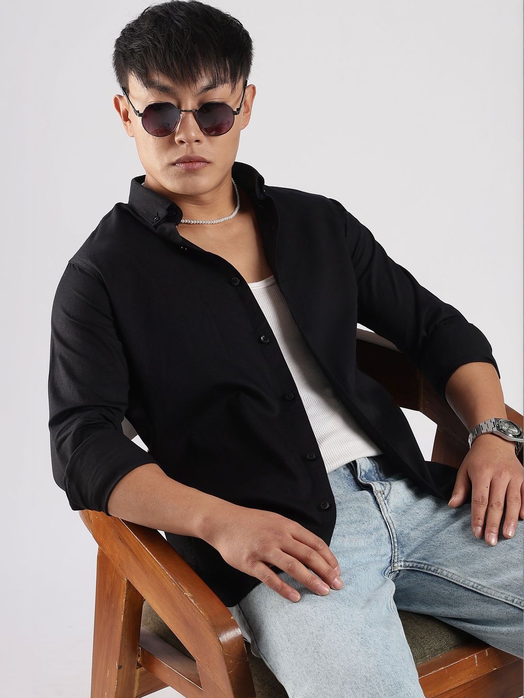 THE BEETEL HOUSE Men Classic Slim Fit Casual Shirt