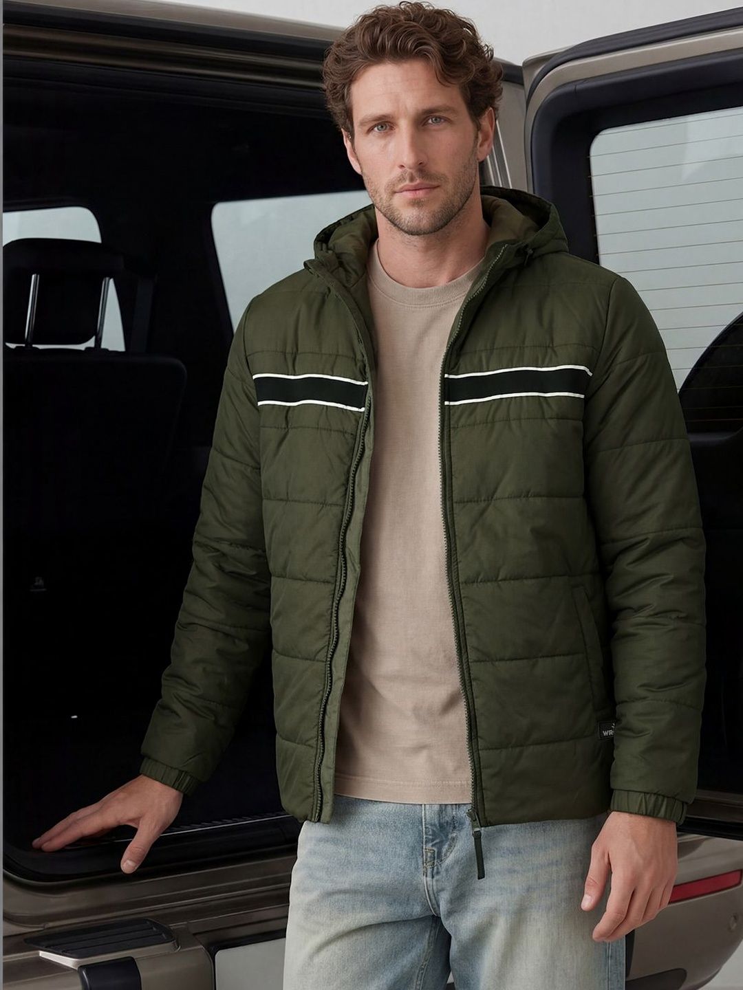 WROGN Men Colourblocked Lightweight Puffer Jacket