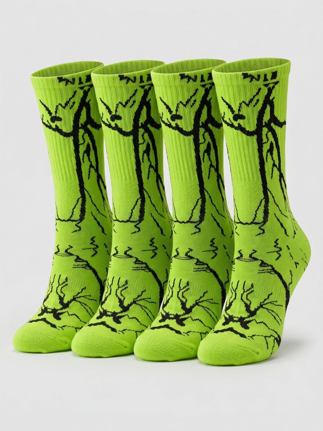 Moda Rapido Men Pack of 4 Cotton Blend Patterned Calf Length Socks