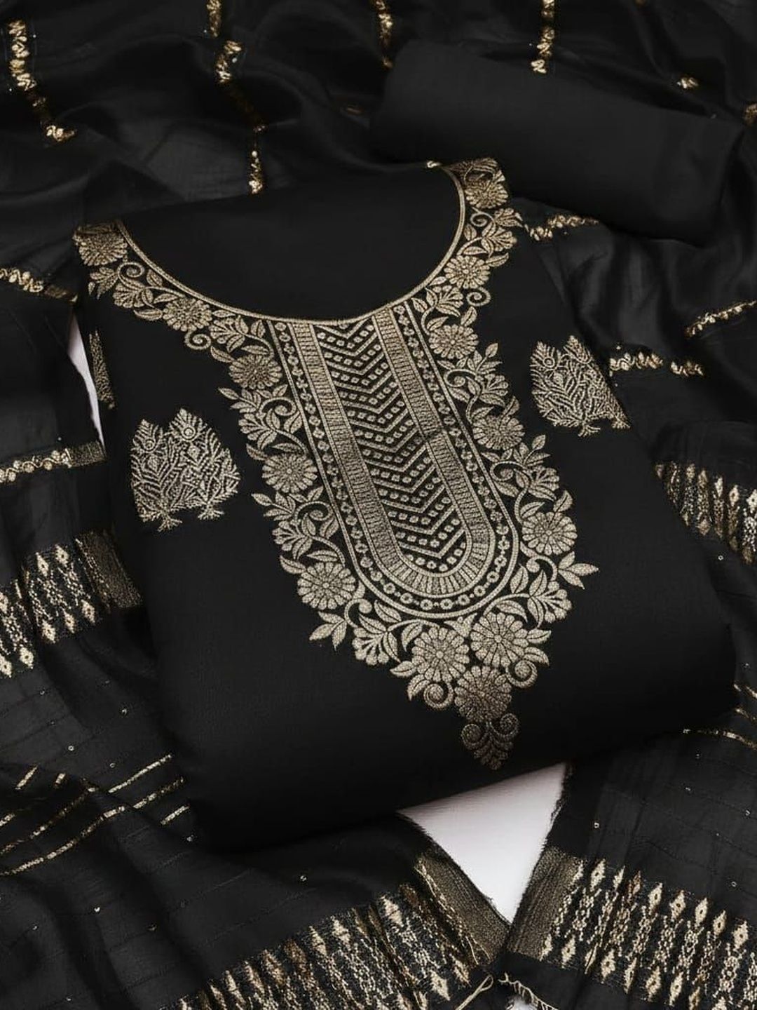 Dhaaga Ghar Art Silk Unstitched Dress Material