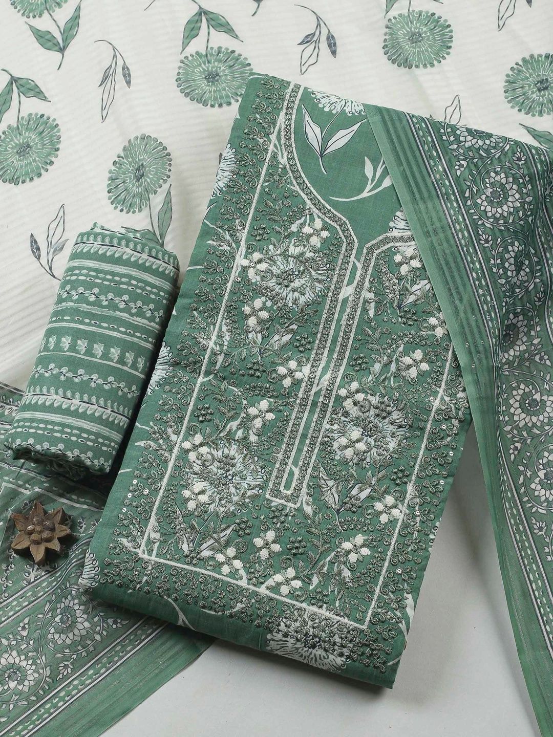 Meena Bazaar Printed Unstitched Dress Material