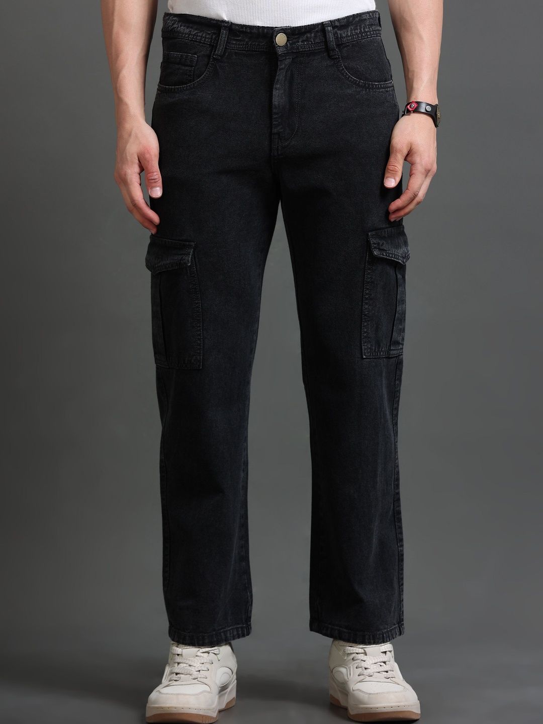 Kolor Fusion Men Loose Mid-Rise Light Fade Coated Jeans