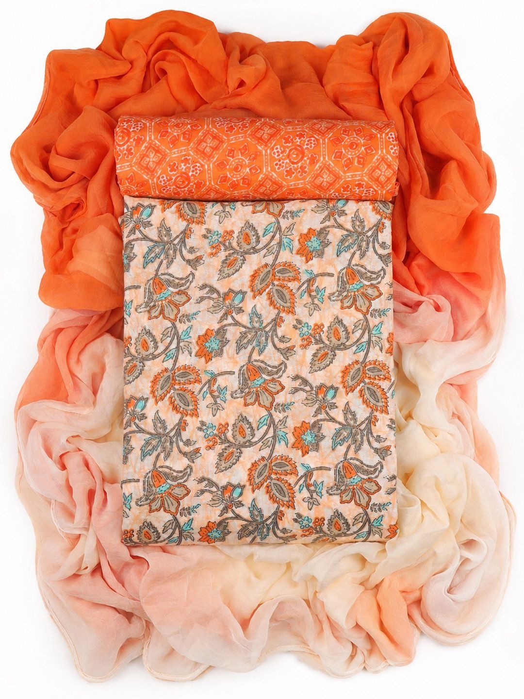 Sun Fashion And Lifestyle Floral Printed Unstitched Dress Material