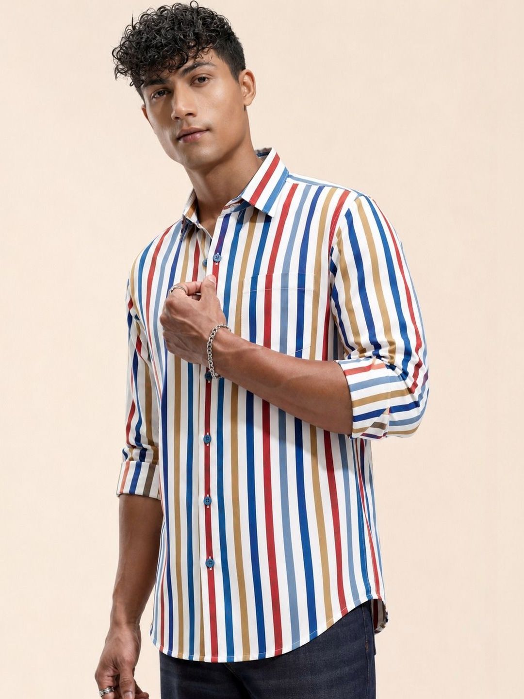 HEMS TRENDS Men Classic Striped Casual Shirt