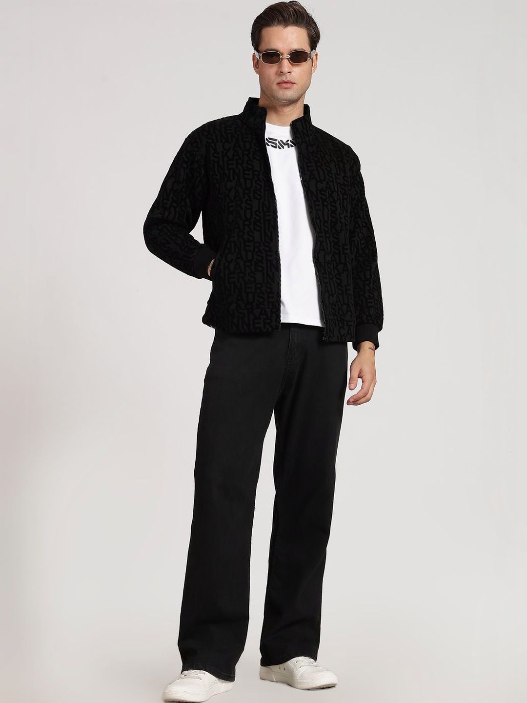 SINSKARI Men Sinskari 1 Flock print Cotton Bomber Jacket
