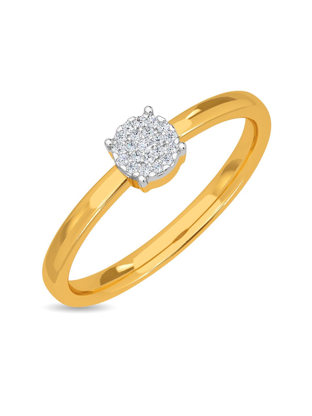 KISNA DIAMOND AND GOLD JEWELLERY Women 14KT Finger Ring Diamond 0.05 CT