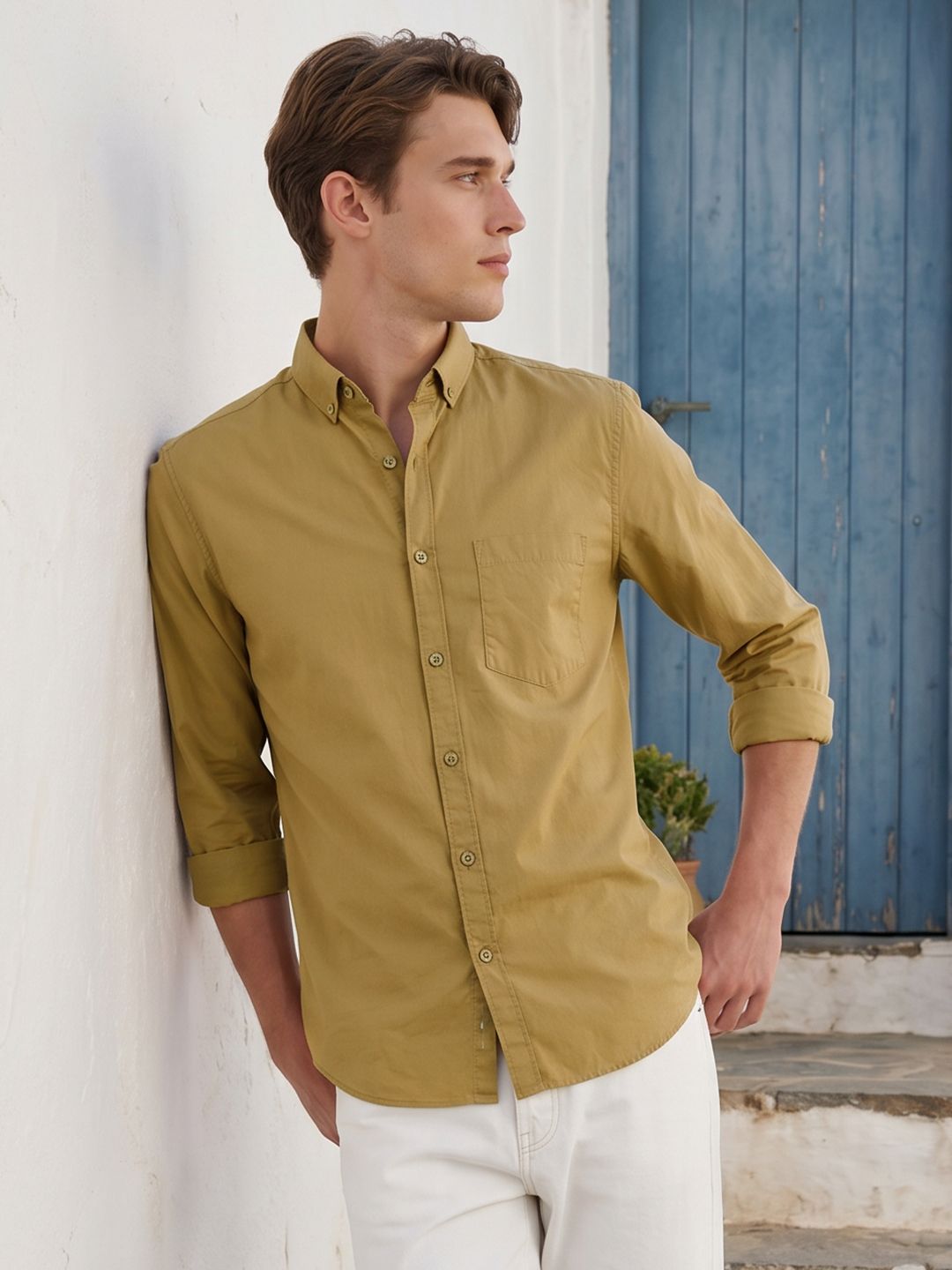 Mast & Harbour Pure Cotton Casual Shirt