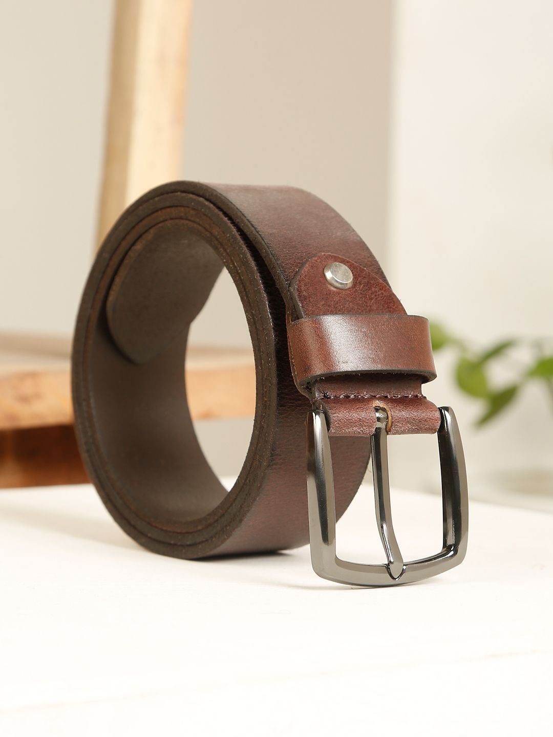 Teakwood Leathers Men Textured Belt