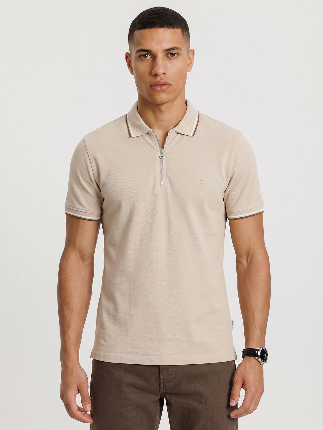 The Roadster Life Co. Polo Collar Pure Cotton T-shirt