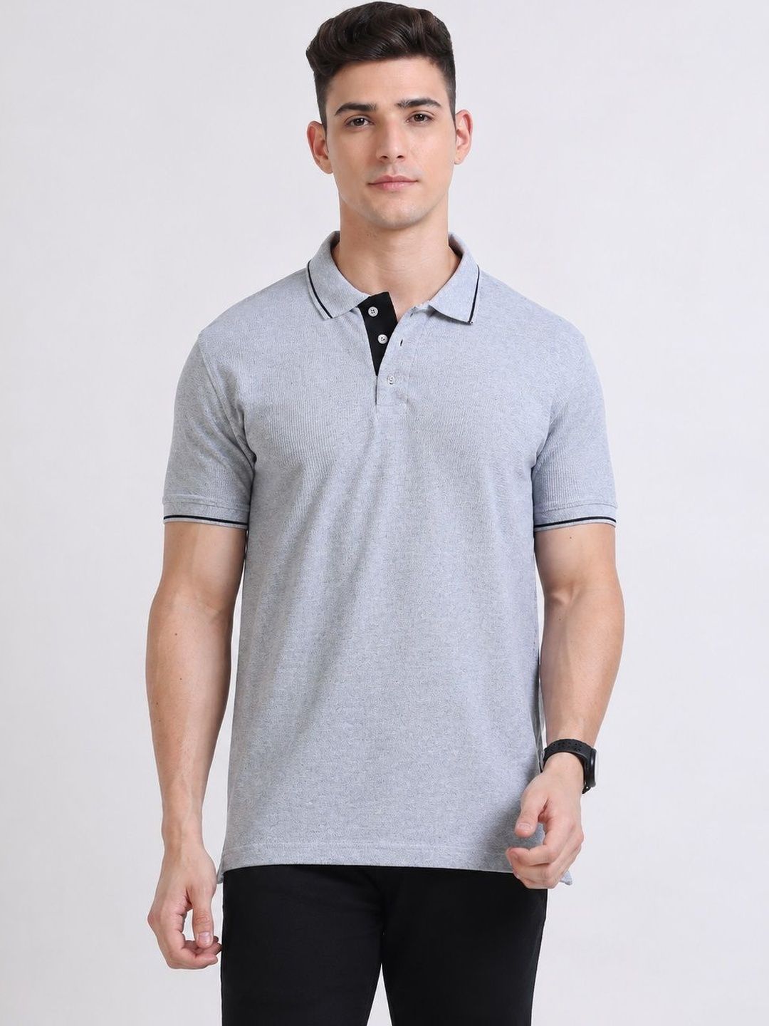 RG INDIVA Men Polo Collar T-shirt