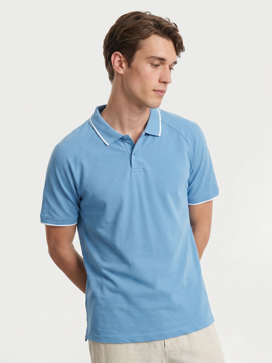 Mast & Harbour Polo Collar Pure Cotton T-shirt