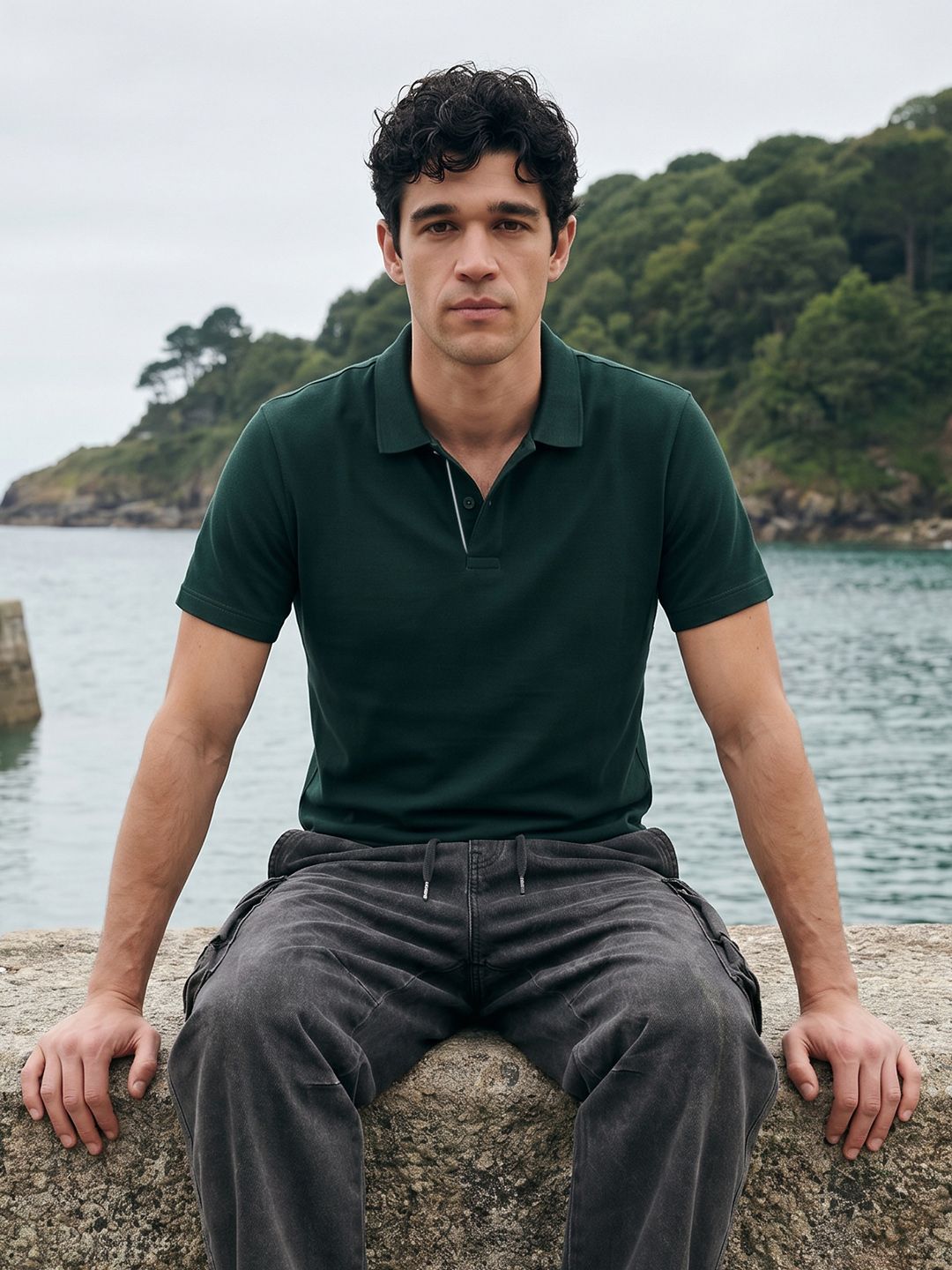 Mast & Harbour Polo Collar T-shirt