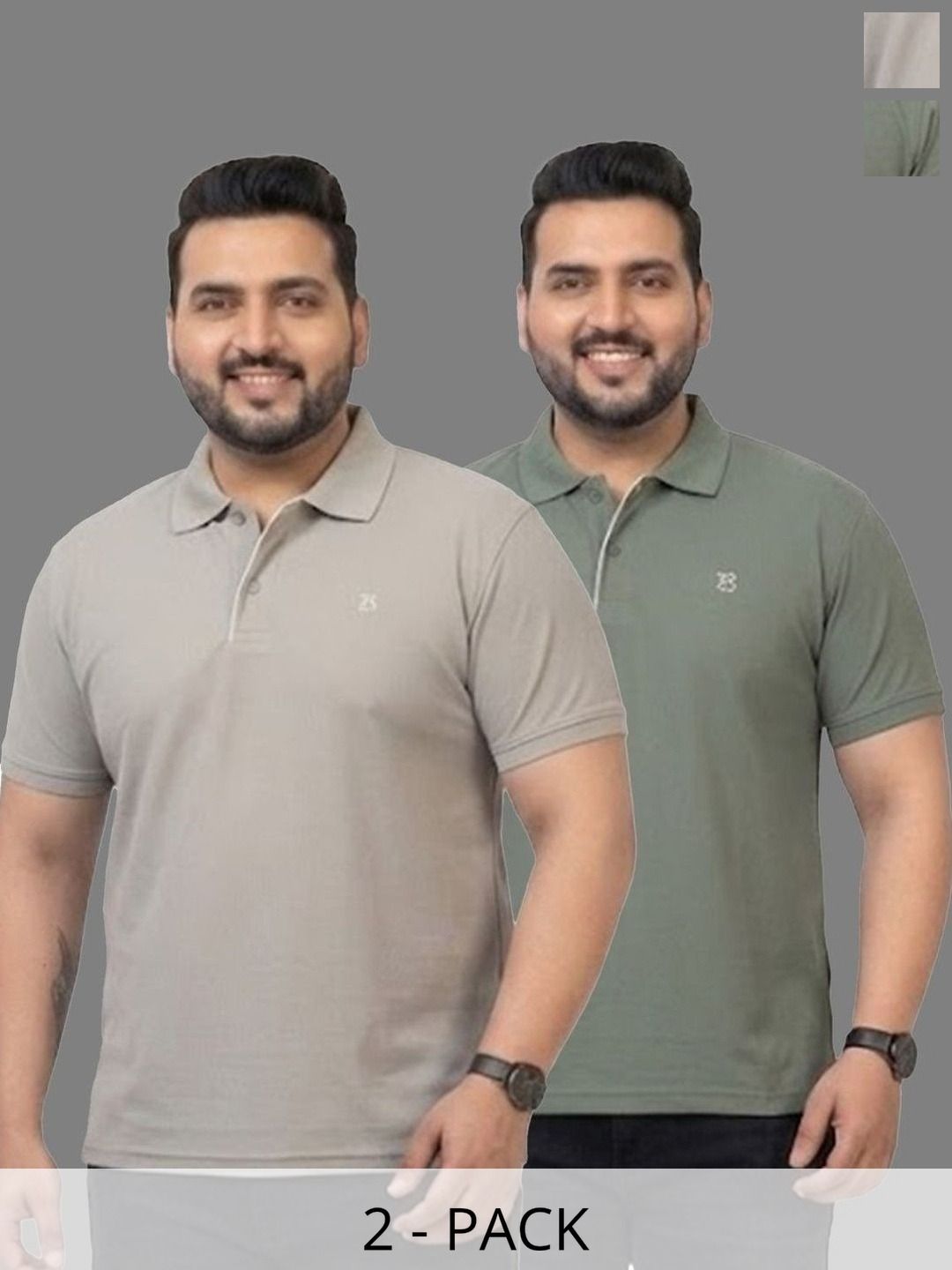 GEE 5 Men Brand Logo 2 Polo Collar T-shirt