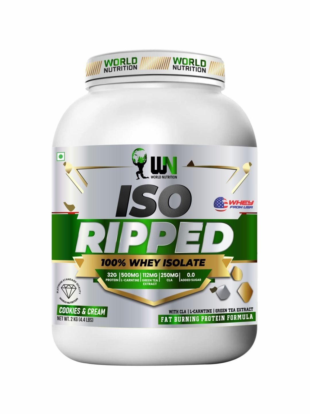 WN WORLD NUTRITION WN WORLD NUTRITION ISO Ripped 100% Whey Isolate Protein Powder - 32 g