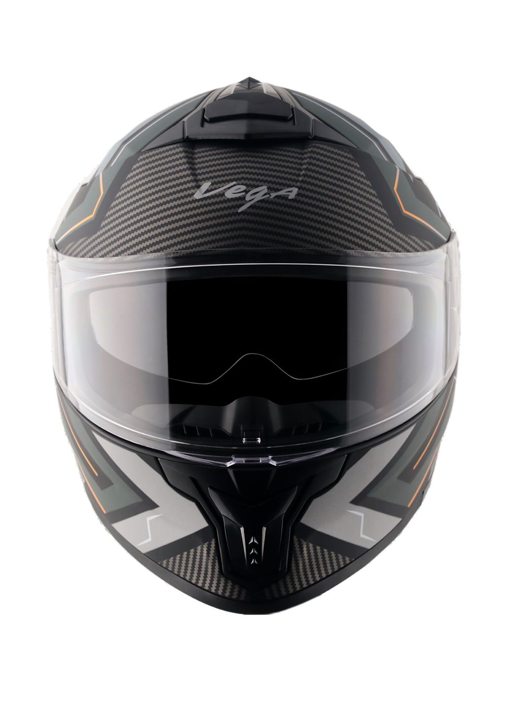 Vega Zap Explore D/V ISI and DOT Certified Full Face Helmet-Dull Black Grey-XL