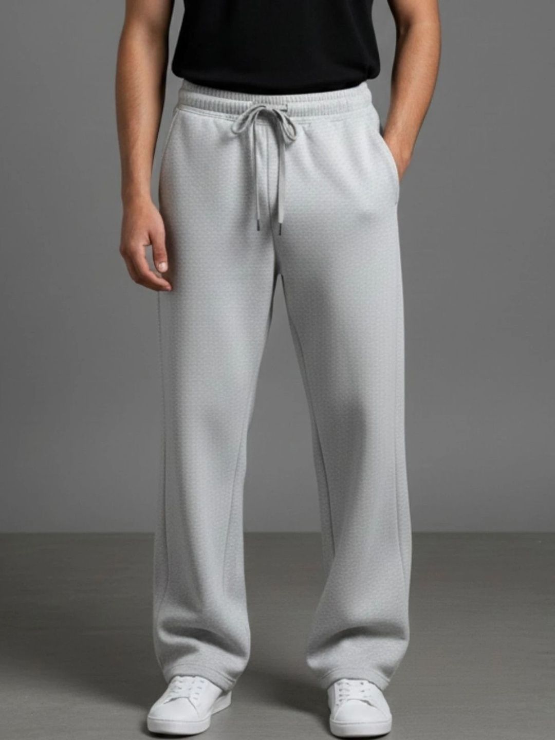 Else and What Men Baggy Self Design Training Track Pants