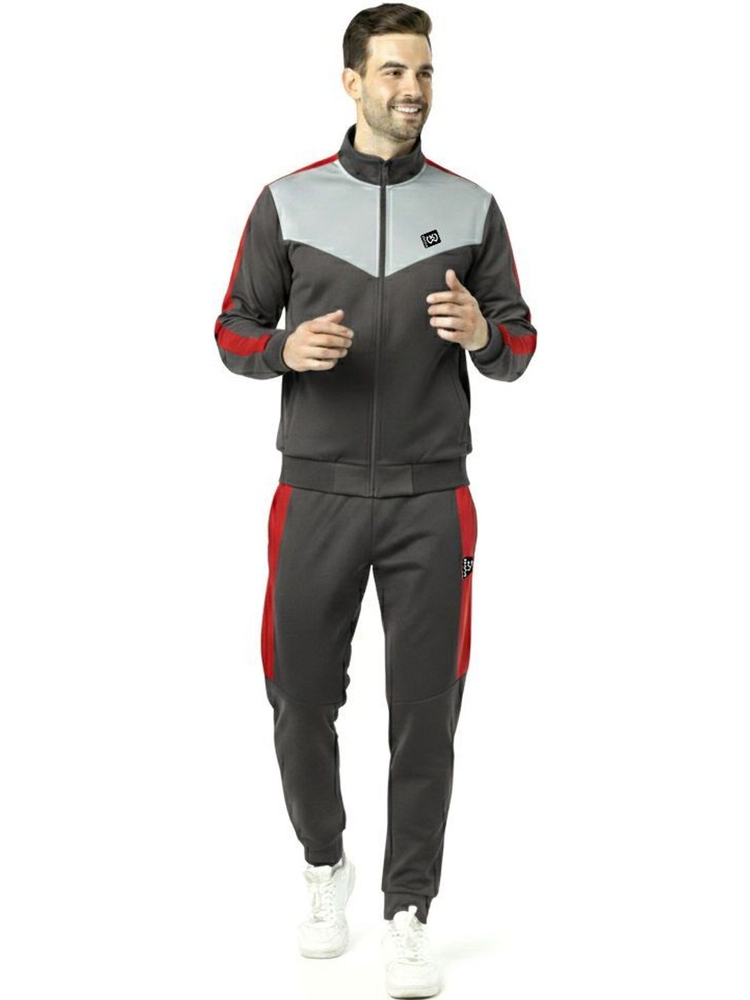 KWINGS Cotton Blend Mock Collar Tracksuits