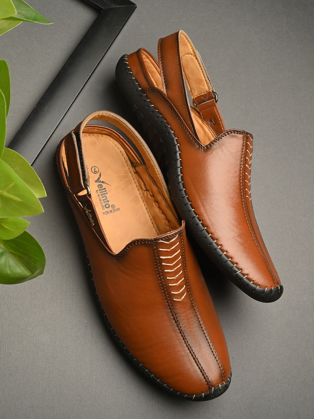 Vellinto Men TROPICAN Synthetic Leather Ethnic Shoe-Style Sandals