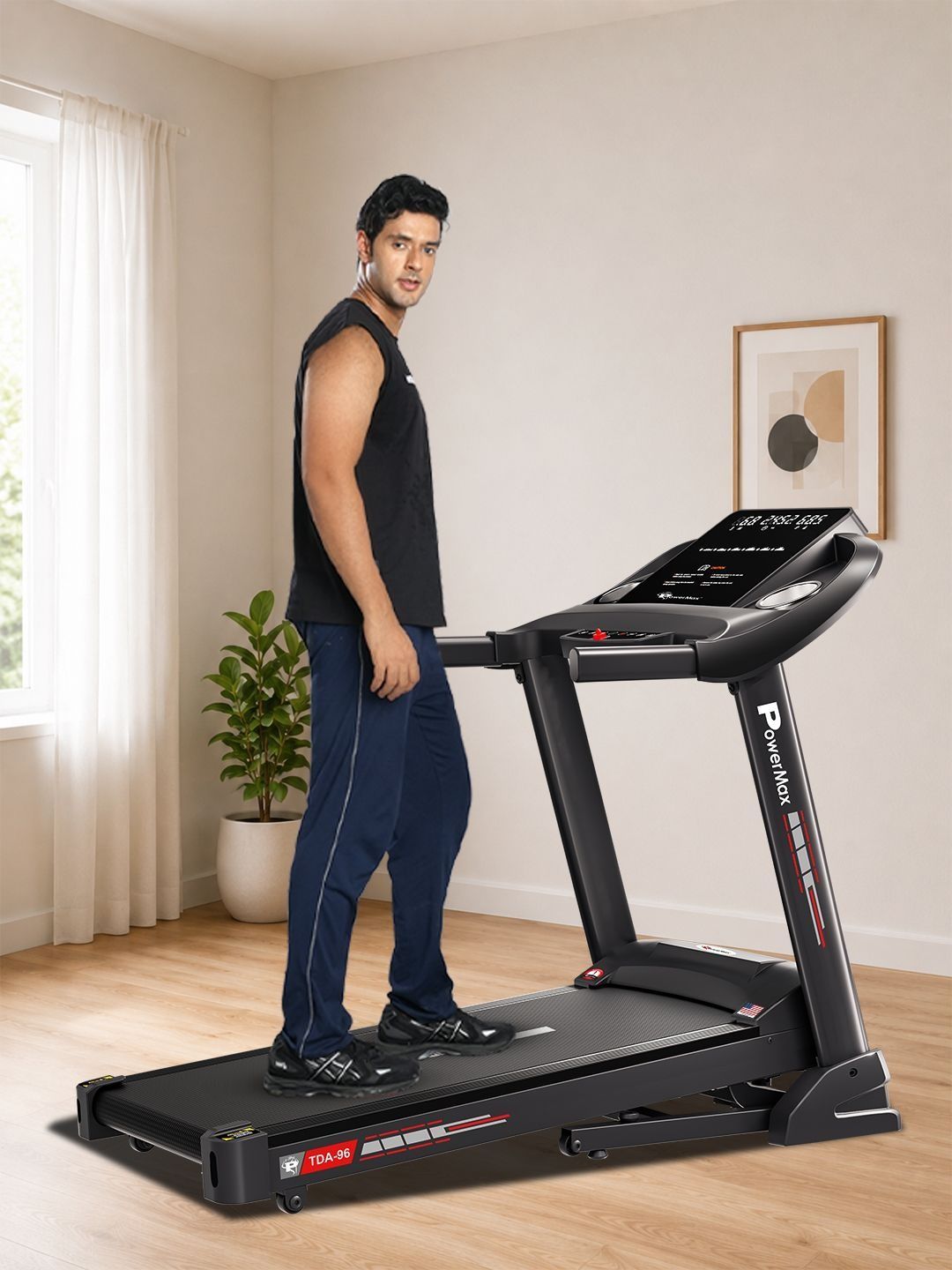 PowerMax Fitness PowerMax Fitness TDA-96 4HP Treadmill Auto Incline Easy Home Cardio