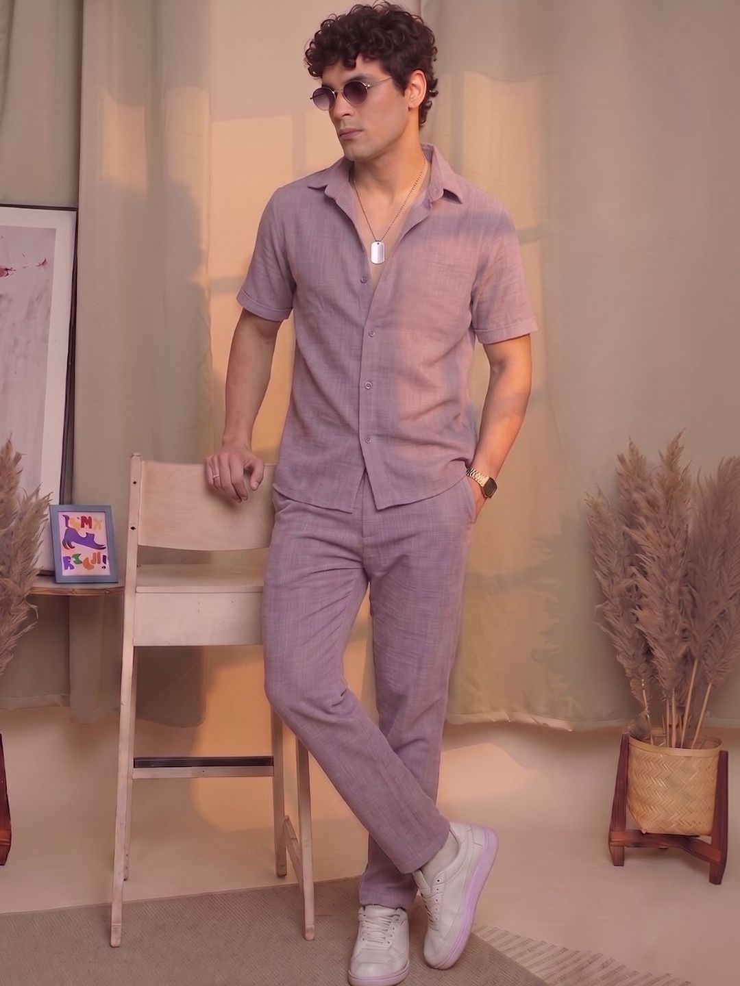 FILO HEVIS FILO HEVIS Solid Shirt with Trousers