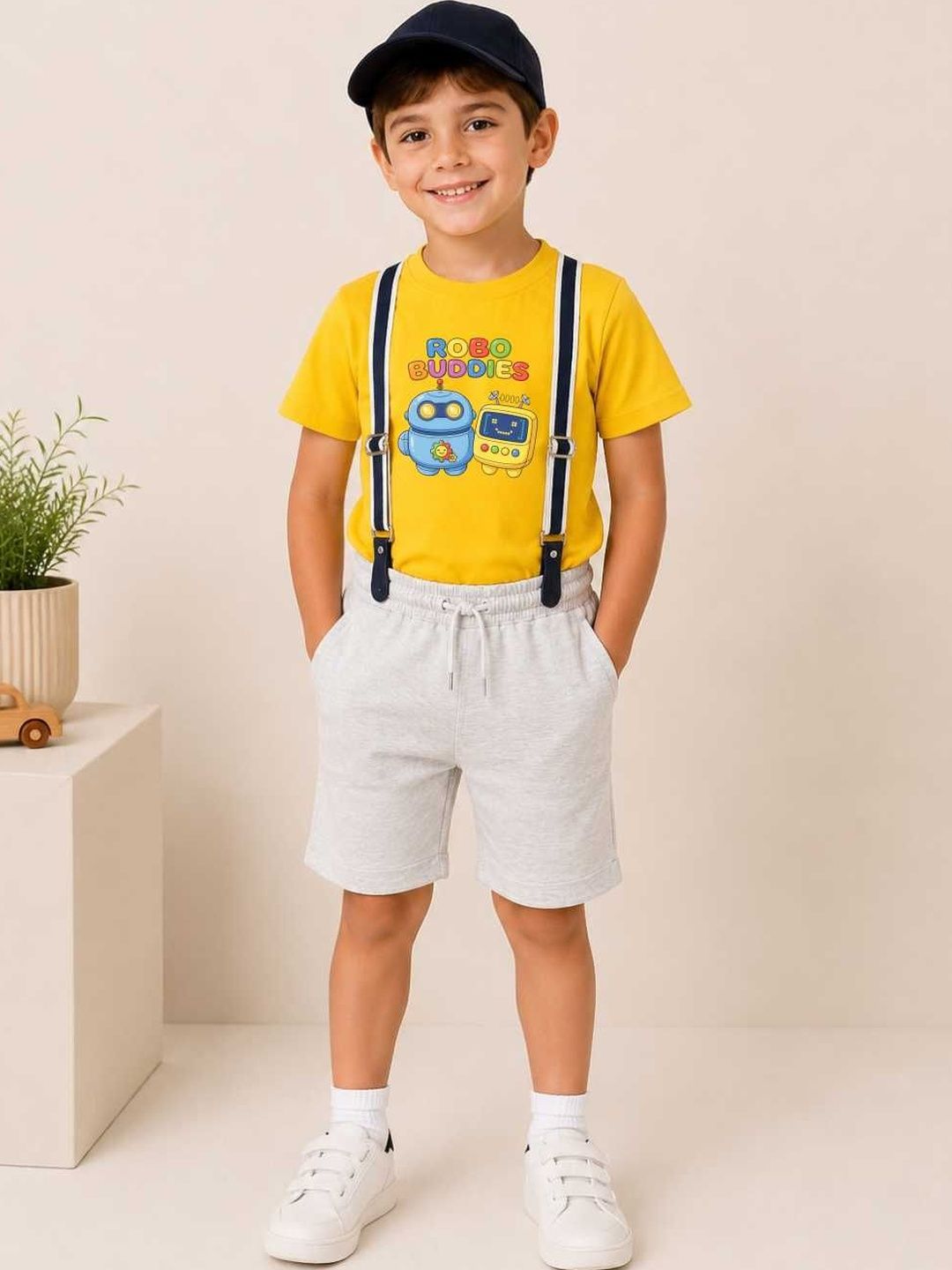 Buy Zalio Boys Multicoloured Colourblocked T-shirt with Shorts