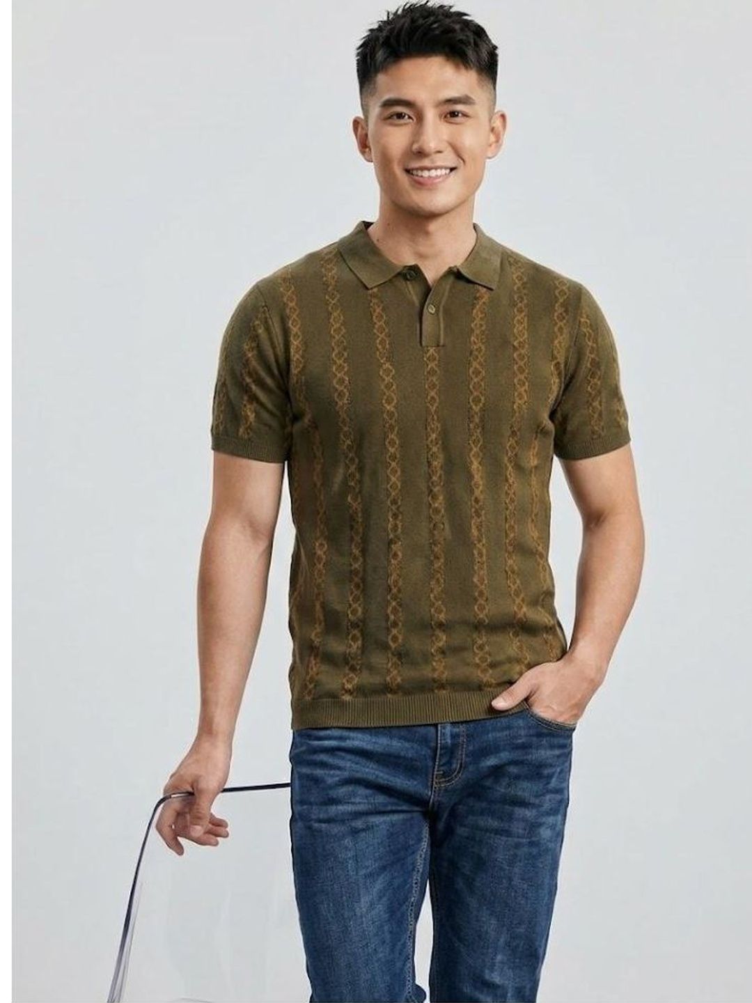 Moda Rapido Men Printed Polo Collar T-shirt