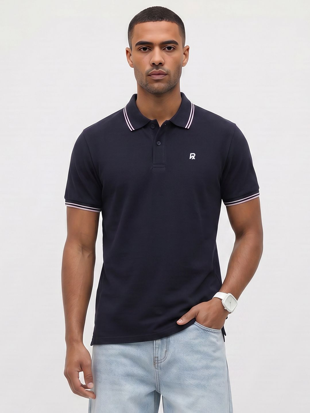 The Roadster Life Co. Polo Collar Pure Cotton T-shirt