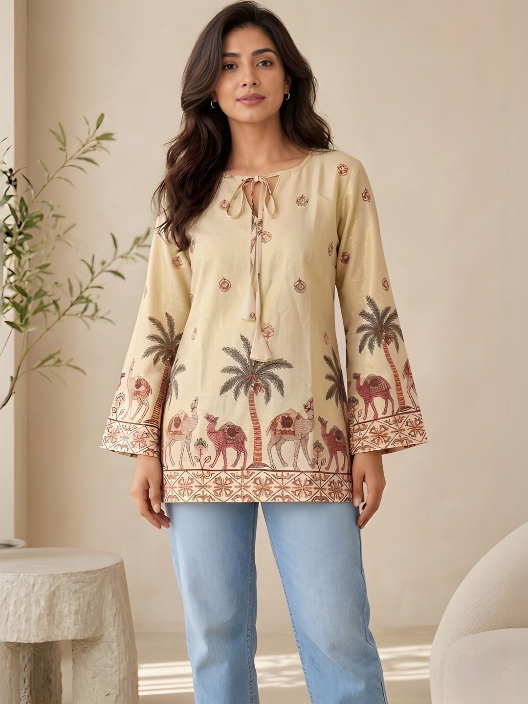 Glomee Printed Ethnic Tunic